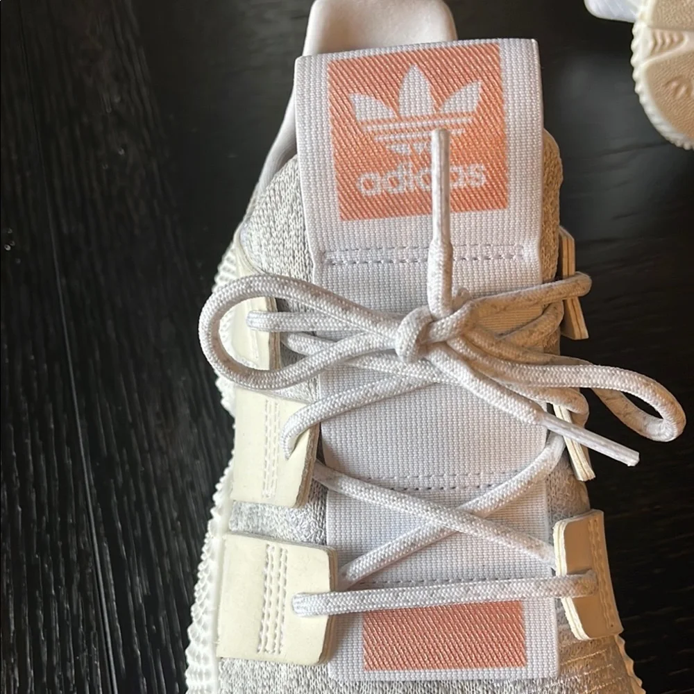 Adidas Gray and Pink‎ Sneakers with Knit Upper Size 8